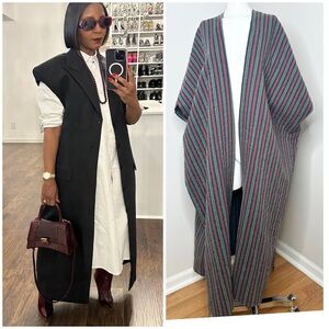 Striped Multicolor Kimono Cardigan/duster-PRELOVED -FREE SIZE